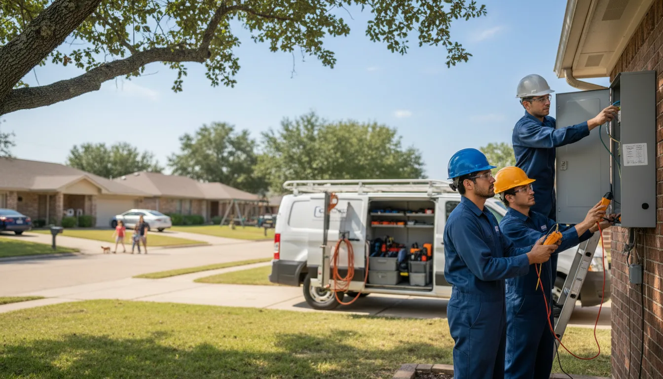 Certified electrician providing emergency electrical services in Friona, TX